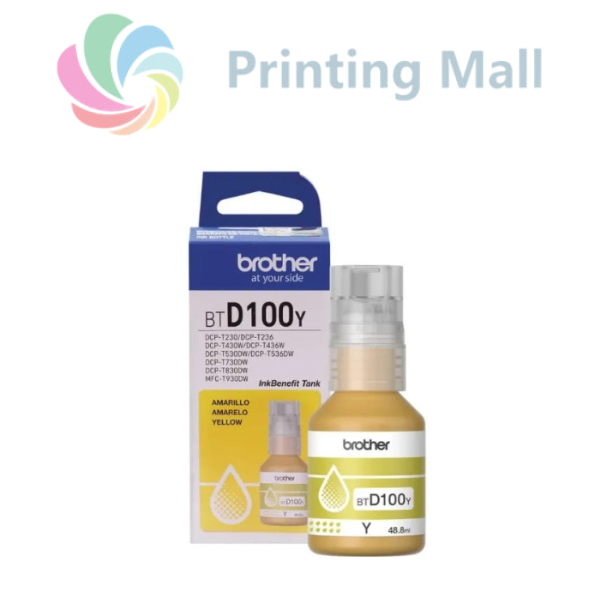BTD100Y - Flacon Cerneala Yellow Original Brother - 5000 Pagini