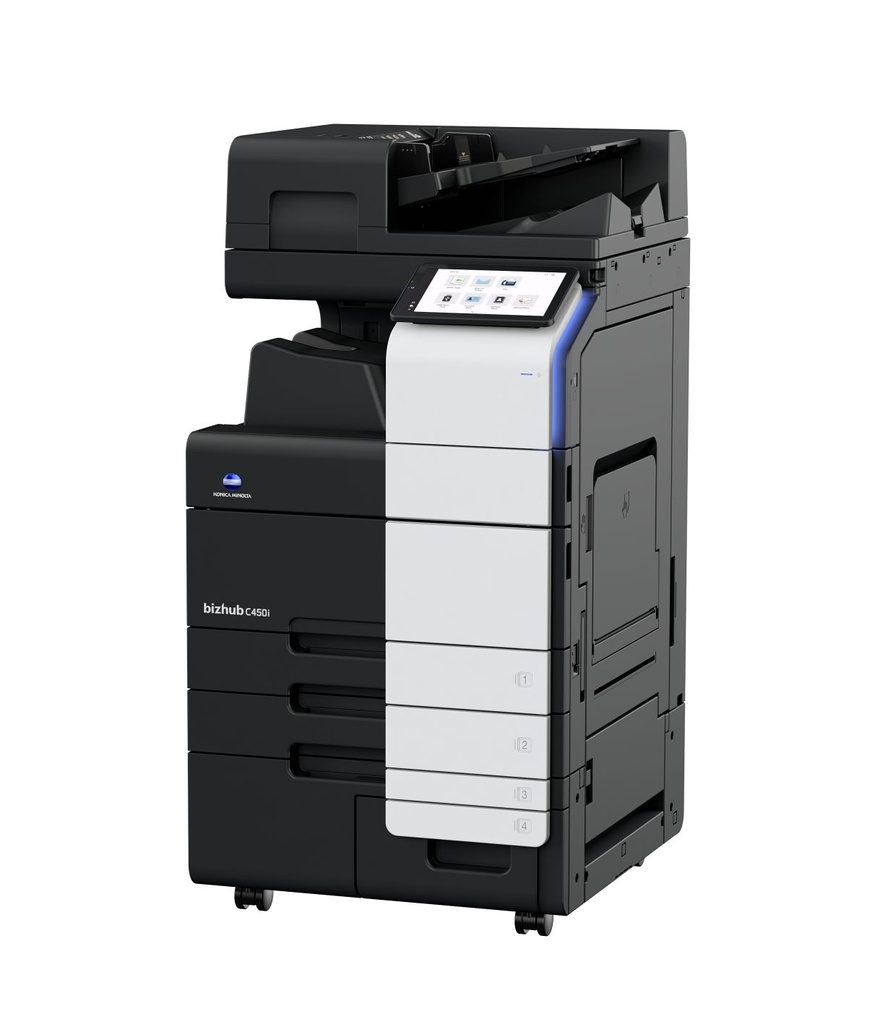 Konica Minolta Bizhub C450i + Alimentator Documente DADF + Stand Mobil + Set tonere CMYK - Instalare Gratuita