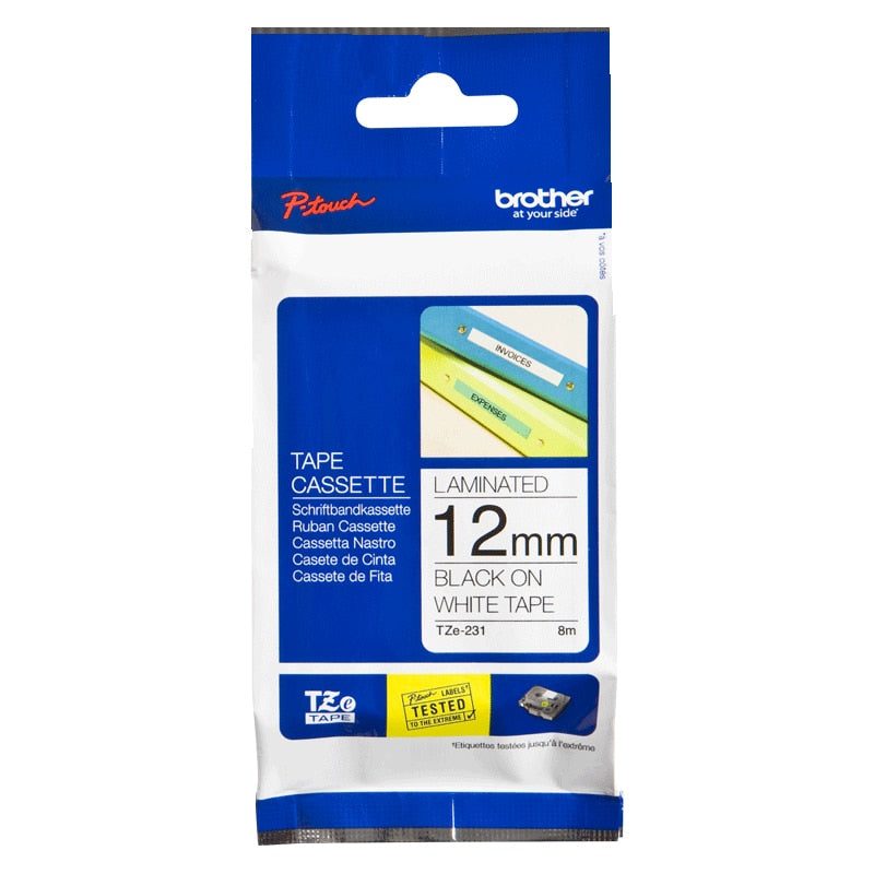 TZE231 / TZE-231 Banda laminata originala Brother 12mm