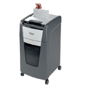 Distrugator documente automat REXEL OPTIMUM 300M, P5, micro-cut (particule), 300 coli, cos 60l, negru-gri