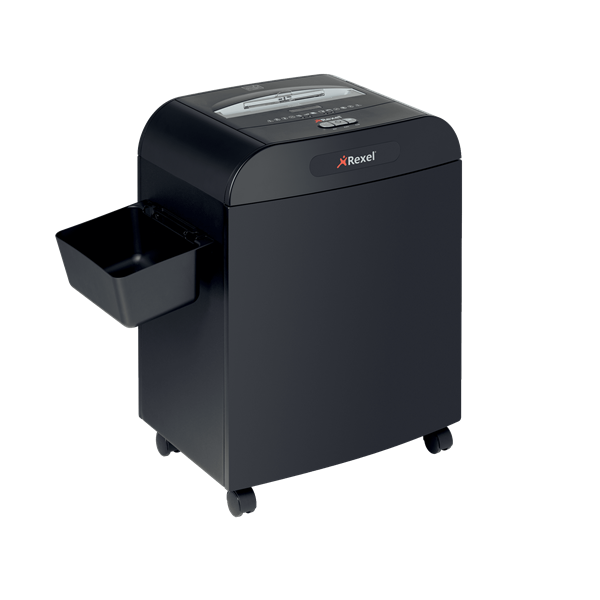 Distrugator documente manual REXEL MERCURY RDX1850, P3, cross-cut (confeti), 18 coli, cos 50l, negru