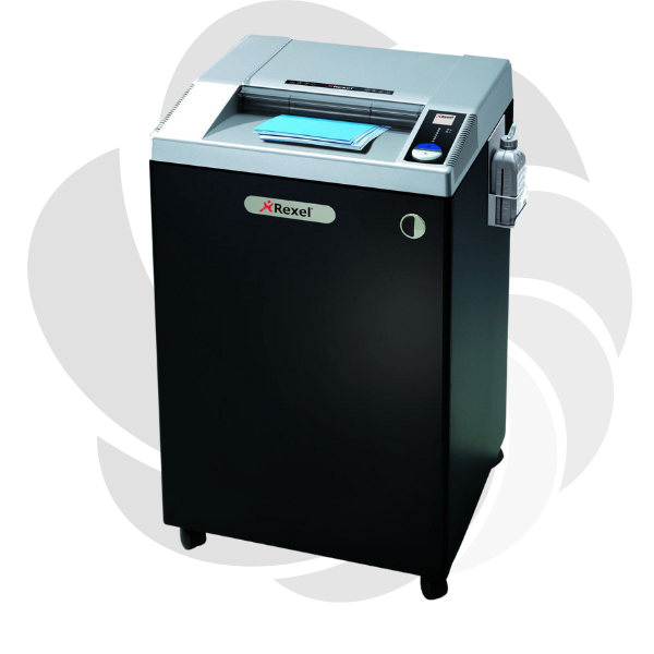 Distrugator documente manual REXEL RLWM26, P5, micro-cut (particule), 26 coli, cos 175l, cu intrare larga, negru-argintiu