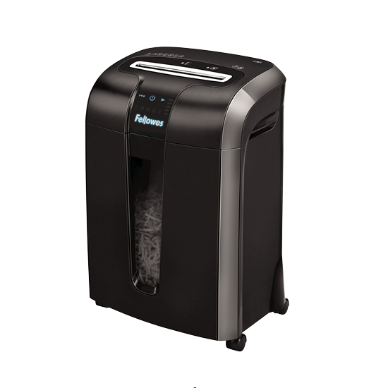  Distrugator documente manual Fellowes Powershred® 73Ci Jam Proof, P4, Confetti, 12 coli, 23 litri, negru