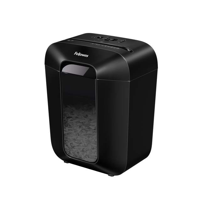 Distrugator documente  manual Fellowes Powershred® LX45, P4, 8 coli, Cross-Cut, cos 17l, negru