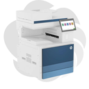 HP LaserJet E786DN + Alimentator de documente + Stand mobil 6GW54A + Set tonere CMYK W915 - Multifunctional A3 Color