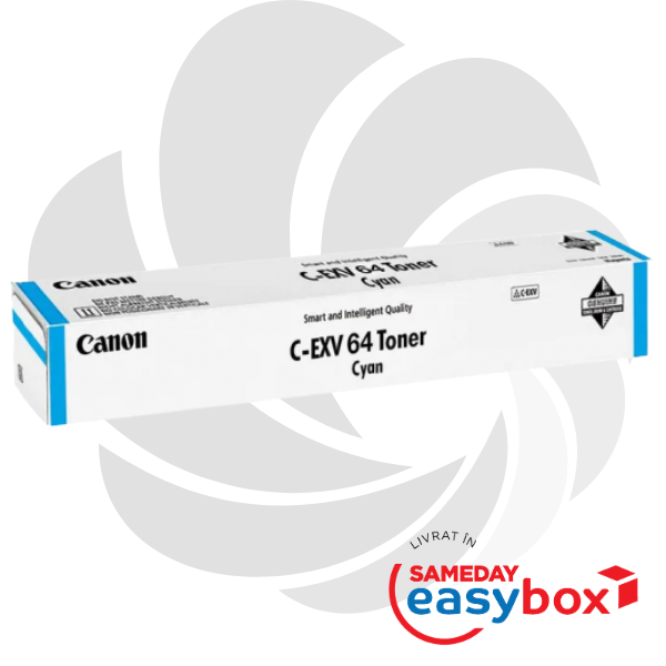 C-EXV 64C - Cartus toner original Canon Cyan pentru Imagerunner C3922i / C3926i / C3930i / C3935i Capacitate 25.000 Pagini