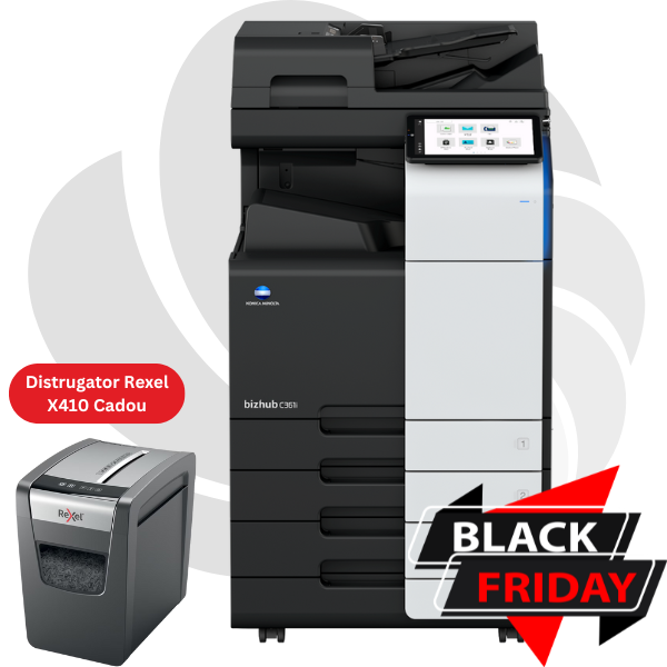 Konica Minolta Bizhub C361i + Alimentator Documente RADF  + Stand Mobil + Set tonere CMYK - Instalare Gratuita