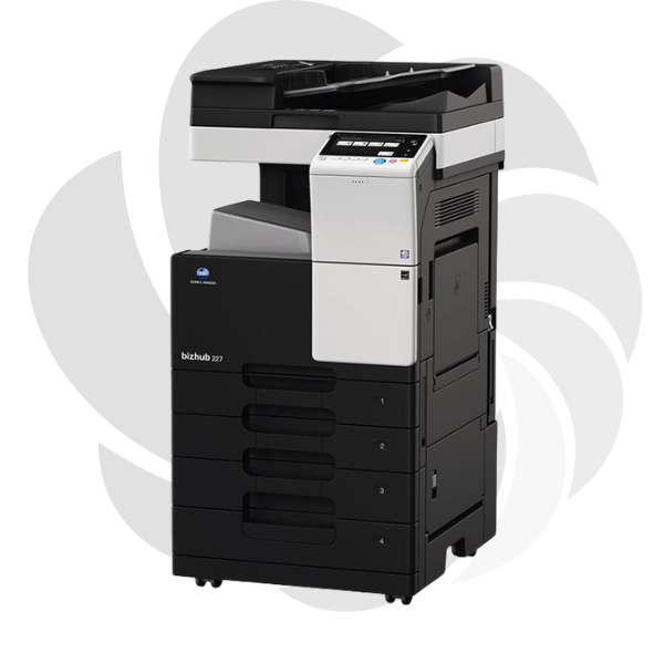 Konica Minolta Bizhub 227 + Alimentator Documente RADF + Stand Mobil + Toner - Instalare Gratuita