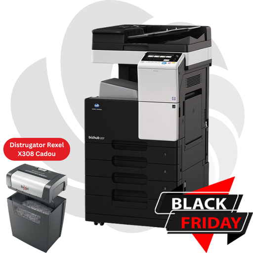 [SET227DFDKTN] Konica Minolta Bizhub 227 + Alimentator Documente RADF + Stand Mobil + Toner - Instalare Gratuita