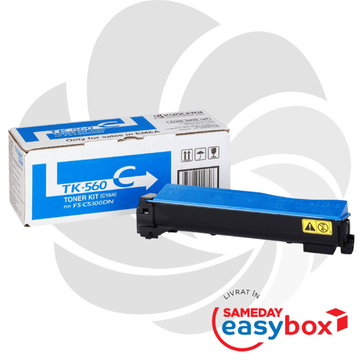 [1T02HNCEU0] TK-560 Cyan - Cartus toner original Kyocera pentru FS-C5300DN / FS-C5350DN / Ecosys P6030cdn