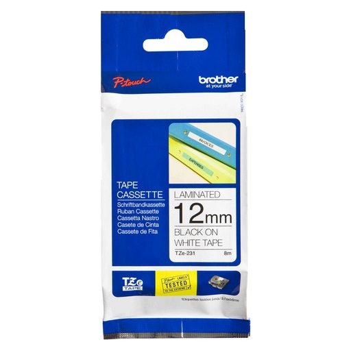 [TZE231] TZE231 / TZE-231 Banda laminata originala Brother 12mm