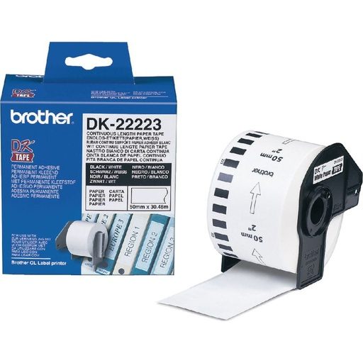 [DK22223] DK22223 / DK-22223 - Rola etichete originala Brother Continuous Paper Tape, 50mm x 30.48m