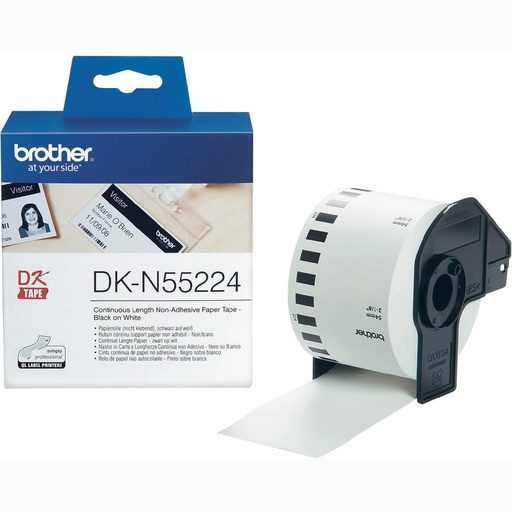 [DKN55224] DKN55224 / DK-N55224 - Rola etichete originala Brother Continuous Paper Tape Non Adhesive, 54mm x 30.48m