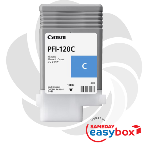 [2886C001AA] PFI-120 Cyan - Cartus cerneala original Canon 130ml pentru TM-200 / TM-300