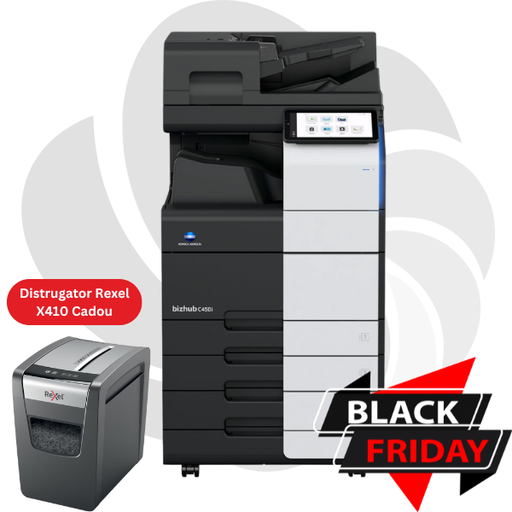 [SETC450IOTDKTN] Konica Minolta Bizhub C450i + Alimentator Documente DADF + Stand Mobil + Set tonere CMYK - Instalare Gratuita