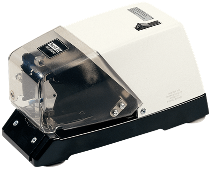 [10801931] Capsator electric Rapid 100E, pentru utilizare intensa, 50 coli, cutie, alb-negru