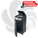 Distrugator documente automat REXEL OPTIMUM 750X, P4, cross-cut (confeti), 750 coli, cos 140l, negru-gri