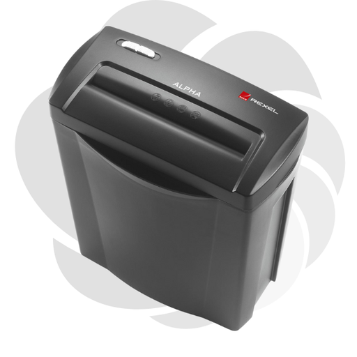 [2102023EU] Distrugator documente manual REXEL ALPHA C/C, P4, cross-cut (confeti), 5 coli, cos 14l, negru