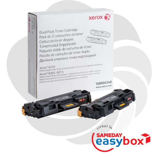 [106R04349] 106R04349 - Set cartuse toner Xerox black pt. B210 / B205 / B215; cap. 2 x 3k pag