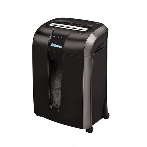 [4601102]  Distrugator documente manual Fellowes Powershred® 73Ci Jam Proof, P4, Confetti, 12 coli, 23 litri, negru