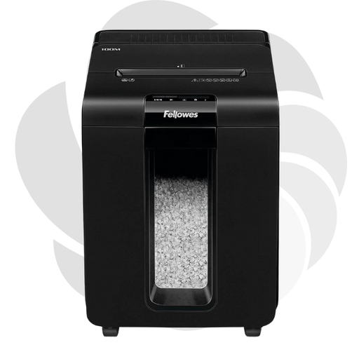 [4629201] Distrugator documente automat Fellowes Automax 100M, P4, Mini-cut, 100 coli, cos 23l, negru