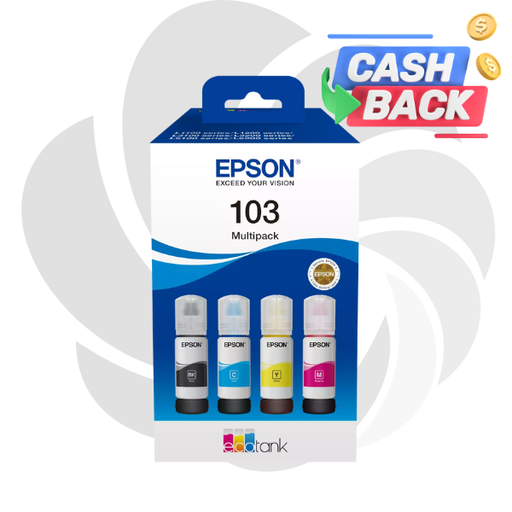 [C13T00S64A] Set Cartuse Cerneala Ecotank Epson 103 – 4 Culori Multipack