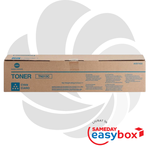 [A0D7452] TN-213 Cyan - Cartus toner original Konica Minolta pentru Bizhub C203 / Bizhub C253