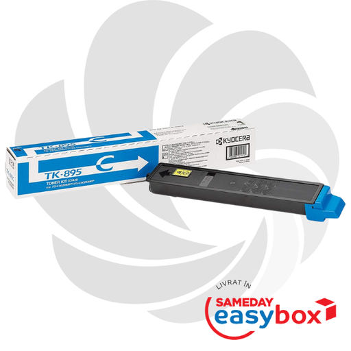 [1T02K0CNL0] TK-895 Cyan - Cartus toner original Kyocera pentru FS-C8020MFP / C8025MFP /  C8520MFP / C8525MFP