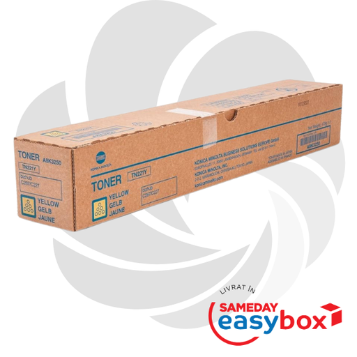 [A8K3250] TN-221 Yellow - Cartus toner original Konica Minolta pentru Bizhub C227 / Bizhub C287