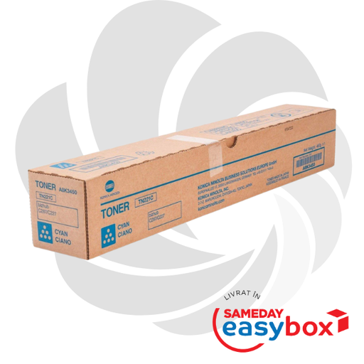 [A8K3450] TN-221 Cyan - Cartus toner original Konica Minolta pentru Bizhub C227 / Bizhub C287