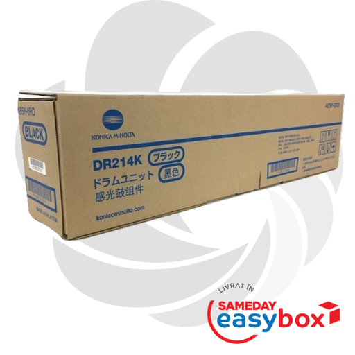 [A85Y0RD] DR-214 Black - Drum Unit original Konica Minolta pentru Bizhub C227 / Bizhub C287