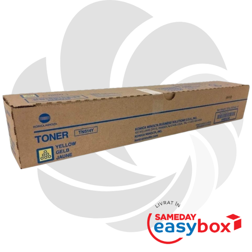 [A9E8250] TN-514 Yellow - Cartus toner original Konica Minolta pentru Bizhub C458 / Bizhub C558 / Bizhb C658