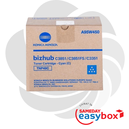 [A95W450] TNP-49 Cyan - Cartus toner original Konica Minolta pentru Bizhub C3351 / Bizhub C3851